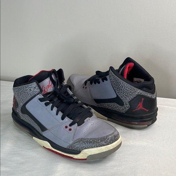 Nike Retro Jordan Flight Origin Men’s Sneakers High Top Grey Black Red 11 - Picture 12 of 12